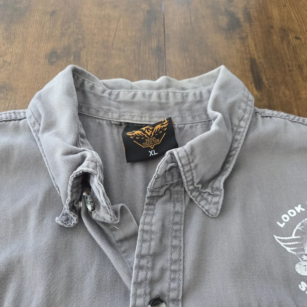 Milwaukee Performance Work Sucks Sleeveless Button Up Biker Workwear Shirt XL